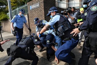 Arrests at Victoria Park.