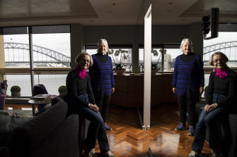 Blues Point Tower residents Felicity O'Brien and Ingrid Reynolds.