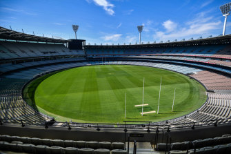 It will be an empty MCG again in September.
