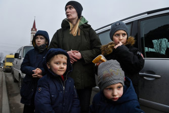 Kindergarten teacher Katya says she needs to escape the country for the sake of her sons Daniel, Svyatoslav, Ustinov and Denys.