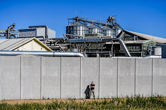 Mr Green’s home sits about 120 metres away from the refinery, where production and emissions have boomed.