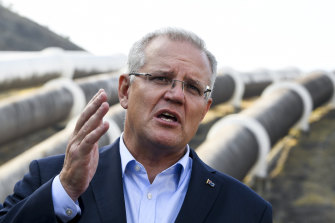 Scott Morrison's government has maintained its support for the Snowy 2.0 pumped hydro plan.