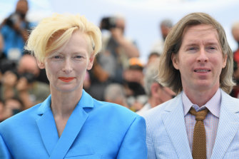 Tilda Swinton and Wes Anderson at this year’s Cannes Film Festival.
