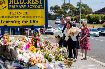 The Morrisons while in Tasmania  visited the Hillcrest Primary School to pay their respects to the six children who died on December 16 in a jumping castle accident during end-of-year celebrations at the school. 