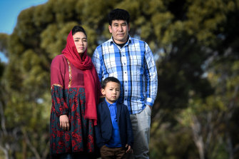 Neamat Rahimi, with wife Fouzia and son Mirwais.