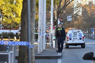 Lygon Street has been closed while police investigate an early morning shooting. 