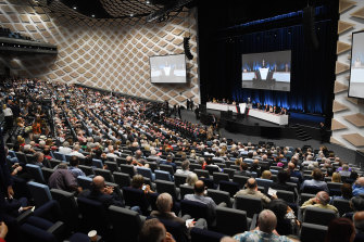 Marathon AGM: After close to three hours, Westpac's annual meeting had not moved past the first agenda item.