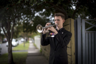 Benjamin Ball will join musicians across Australia playing the Last Post on Anzac Day.