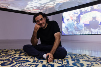 Artist Khaled Sabsabi at the Campbelltown Art Centre.