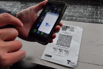 Police have not sought access to data passed to the government via Victoria’s QR code system.