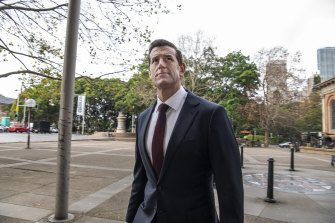 Ben Roberts-Smith outside the Federal Court in Sydney on Tuesday.