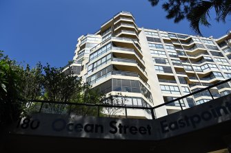 The Edgecliff apartment building where Melissa Caddick bought a penthouse in 2016.