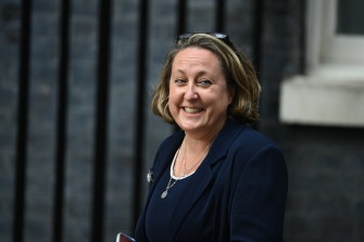British Trade Secretary Anne-Marie Trevelyan arrives at Downing Street in London last year.