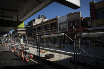 The centre of Parramatta is being transformed by major building and infrastructure projects, including a light rail line.