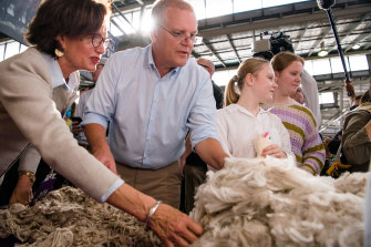 Morrison visited the Sydney Royal Easter Show with his family on Saturday.