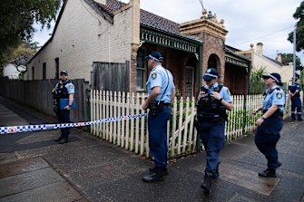 The scene of the stabbing.