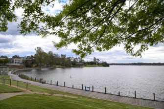 Lake Nagambie in the sun. The town’s population is set to double by 2035 with a rush of development under way. 