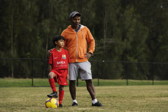 Risay Imthiyaz, 7, and his father Ibadulla have been left nearly $6000 out of pocket after FC Barcelona's academy in Sydney was closed.