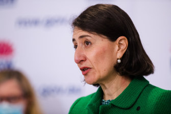 NSW Premier Gladys Berejiklian announcing Sydneyâ€™s lockdown extension. 