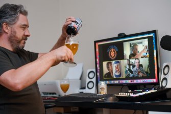 Travis Bristow, co-host of The Coolroom podcast, has hosted online “meet the brewer” events for 18 months. 