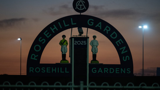 Rosehill Gardens at first light on Thursday.