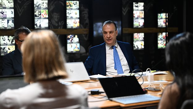 Australian Rugby League commission chairman Peter V’landys at the NRL AGM.