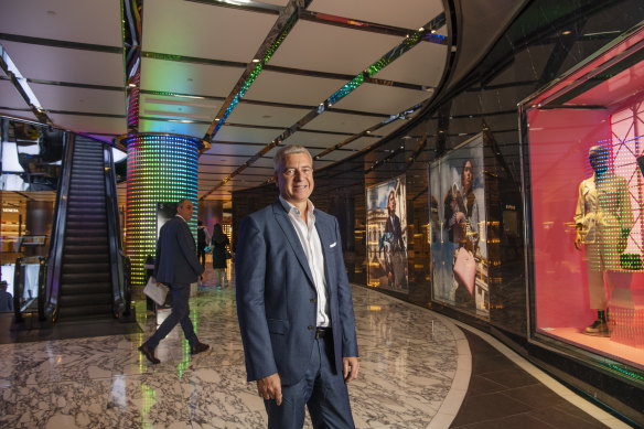 CEO of Scentre, Peter Allen, at a Westfield shopping centre in Sydney in mid-February, 2020.  