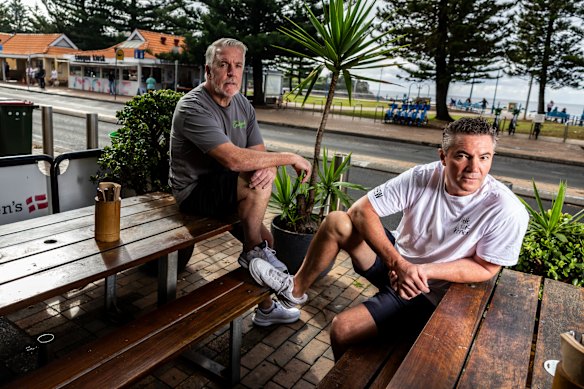 Coogee Courtyard owner Dave Martin and Little Jack Horner owner Brenton McHatton feared paid parking would deter visitors.