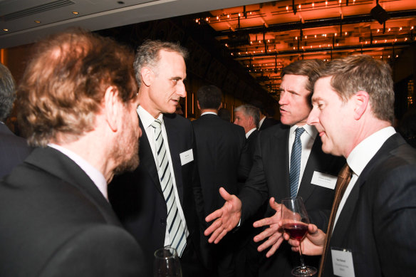 Wesfarmers  managing director Rob Scott, second from left, and Musica Viva Australia chairman Charles Grahamm second from right.