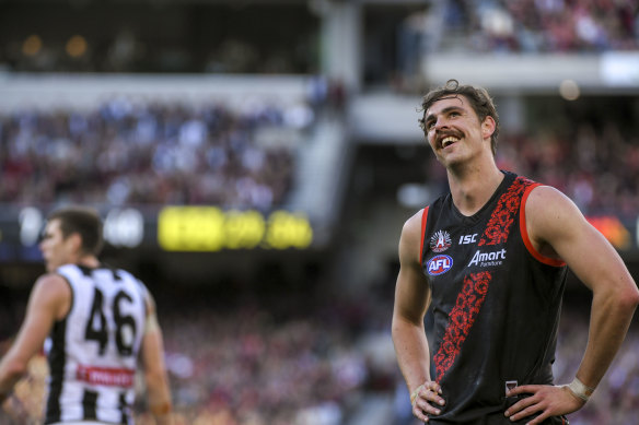 Joe Daniher at the ANZAC Day game against Collingwood. 