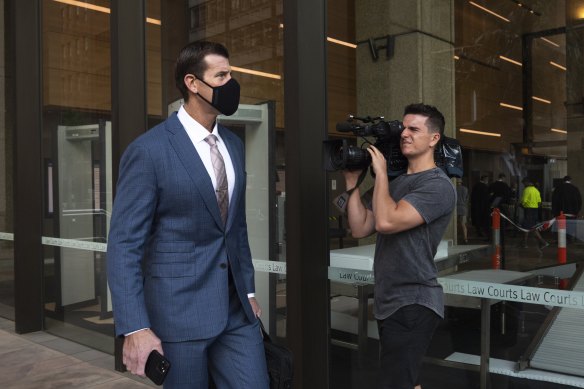 Ben Roberts-Smith arriving at the Federal Court in Sydney on Wednesday.