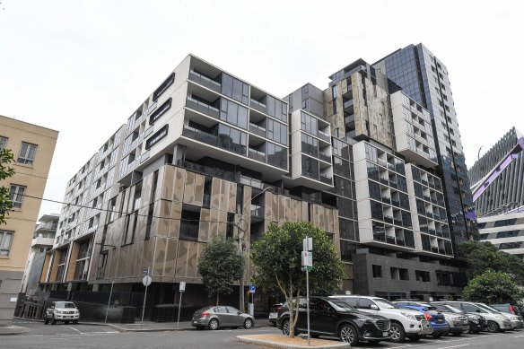 A Blackwood Street apartment building in North Melbourne is now a COVID-19 exposure site. 