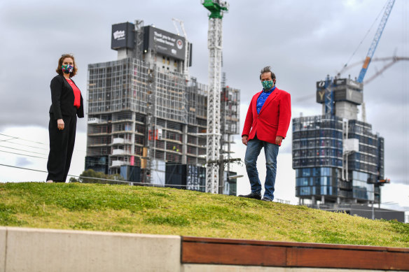 Port Phillip mayor Bernadene Voss and Cr Dick Gross say the Victorian Government has allowed Fishermans Bend to languish through inaction. 