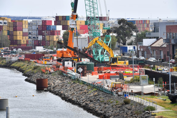 The West Gate Tunnel construction.