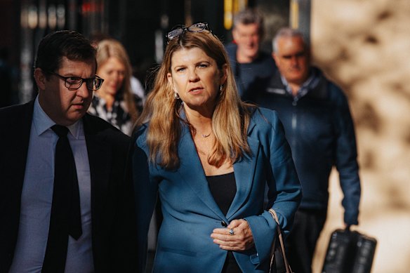 Witness Shannon Kleindienst arrives at the ICAC office on Wednesday to give evidence.