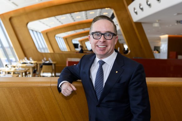 Qantas chief executive Alan Joyce is keen to get planes in the air again.
