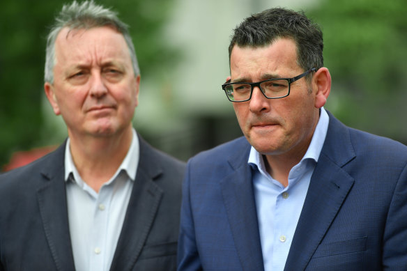 Premier Daniel Andrews and Mental Health Minister Martin Foley addressed the media on Sunday morning. 