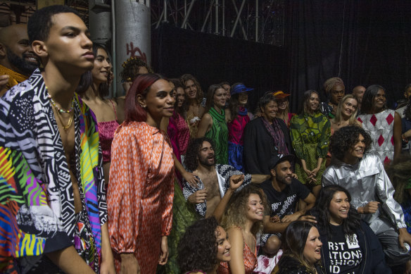 History-making ... The First Nations Fashion and Design show at Australian Fashion Week.