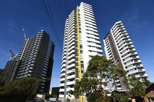 Three out of the Skyview apartment towers are yet to be completed.
