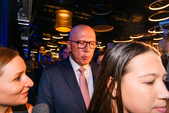 Opposition Leader Peter Dutton after conceding defeat to Prime Minister Anthony Albanese.