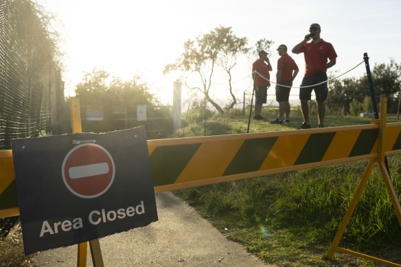 Little Bay beach remained closed on Thursday after a fatal shark attack on Wednesday.