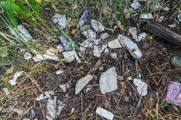 Polystyrene is the most common form of rubbish found in the Yarra.
