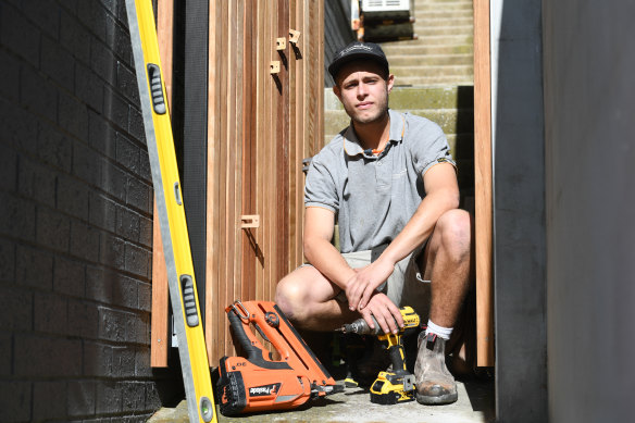 Jayden Fleischer is a fourth-year apprentice carpenter.