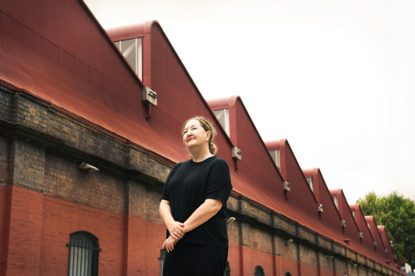 Powerhouse Museum, chief executive officer Lisa Havilah outside the Harwood Building at Ultimo.