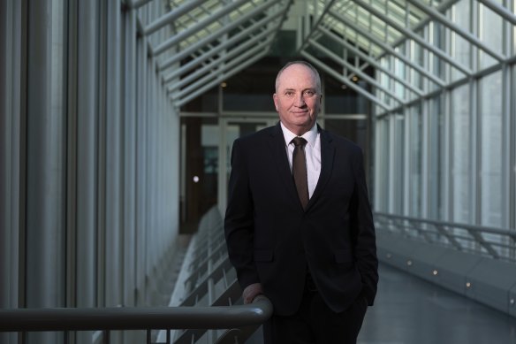 Portrait of Shadow Minister for Veterans’ Affairs Barnaby Joyce, at Parliament House in Canberra.
