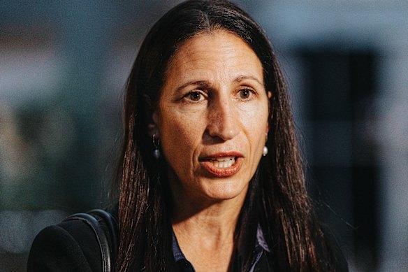 Michele Goldman, CEO of the NSW Jewish Board of Deputies, outside the royal commission on Tuesday.