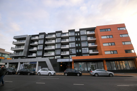 Ariel apartment building in Maribynong in western Melbourne is in lockdown after a person from NSW who tested positive visited the location. 