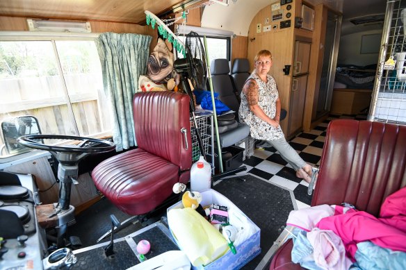 Ms Callaghan inside “Elvis”.