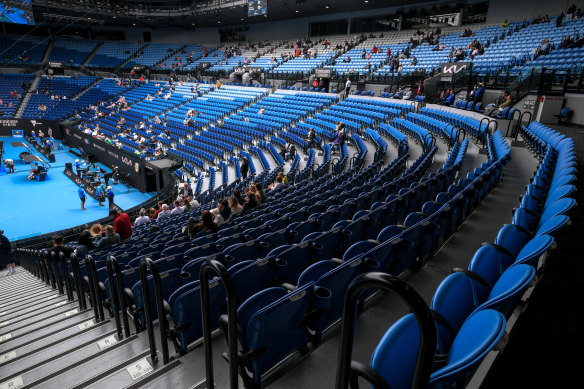 Crowds were thin on day one of the Australian Open. 