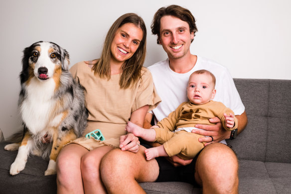 Jess Ragusa, husband James Ragusa and their baby, Cooper.